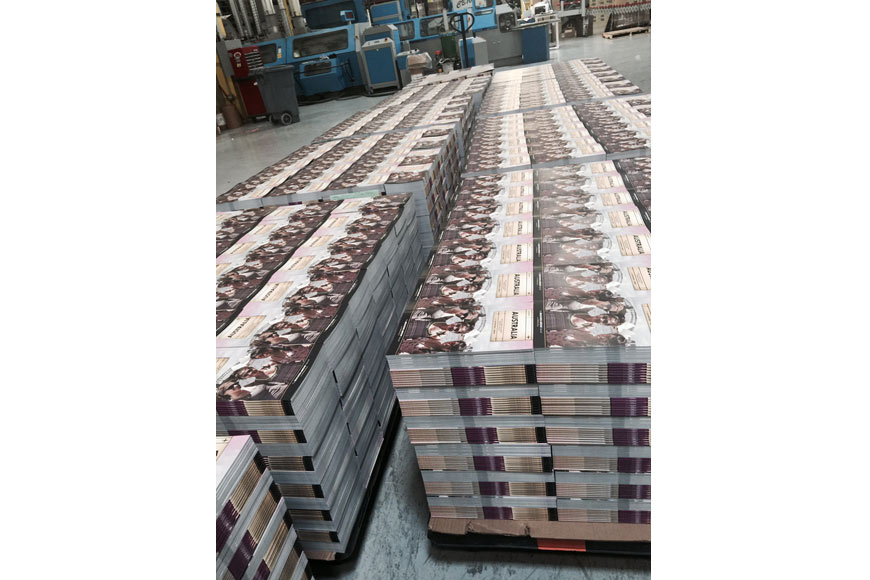 Perfect bound finished goods